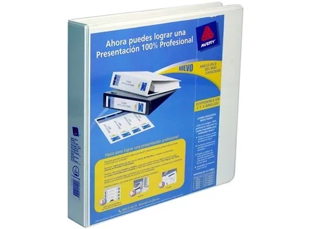 ARCHIVADOR PRESENTACION CARTA 3" 3 AROS AVERI BLANCO