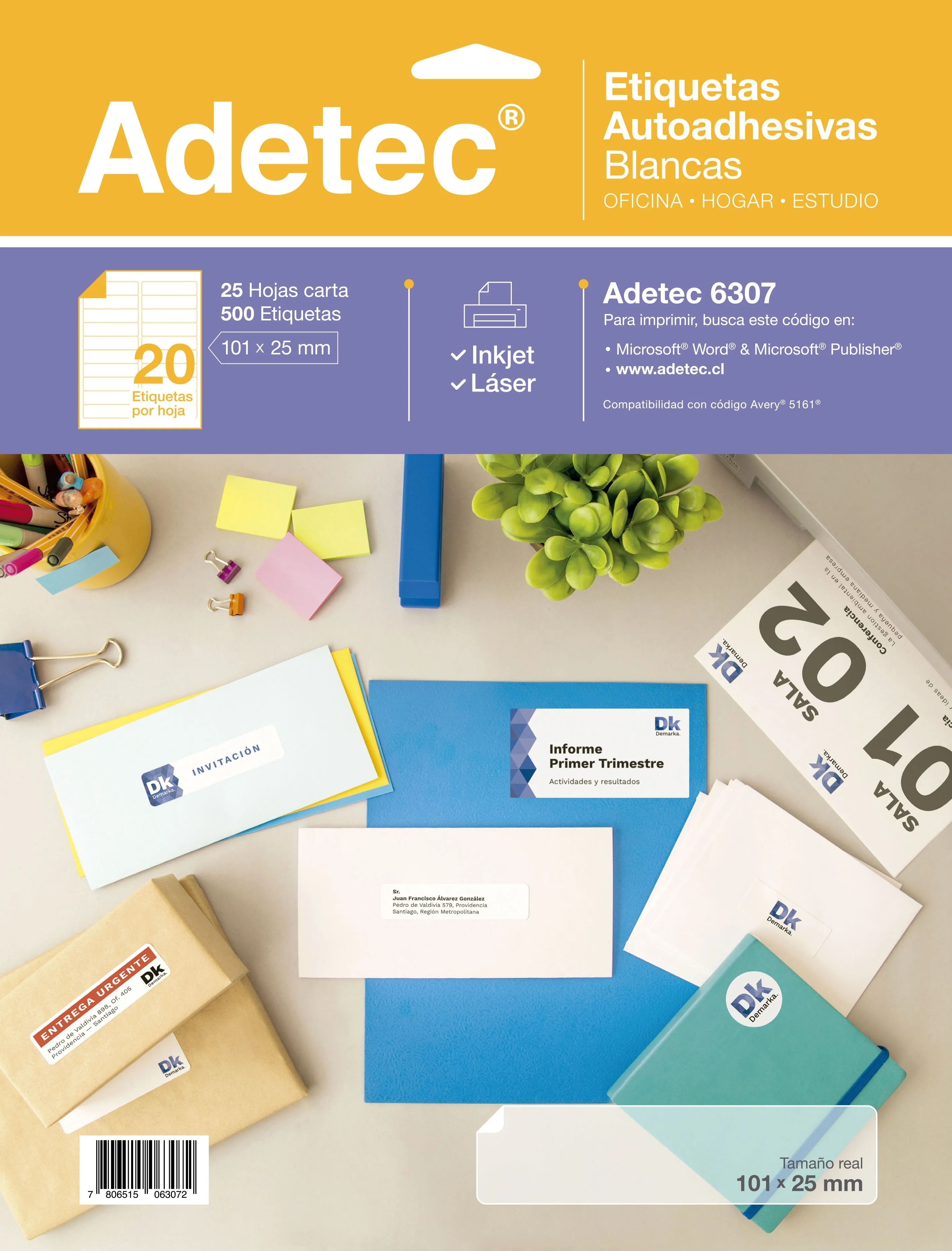 ETIQUETA 101 X 25 20 ETIQUETA 25 HJS ADETEC 6307i