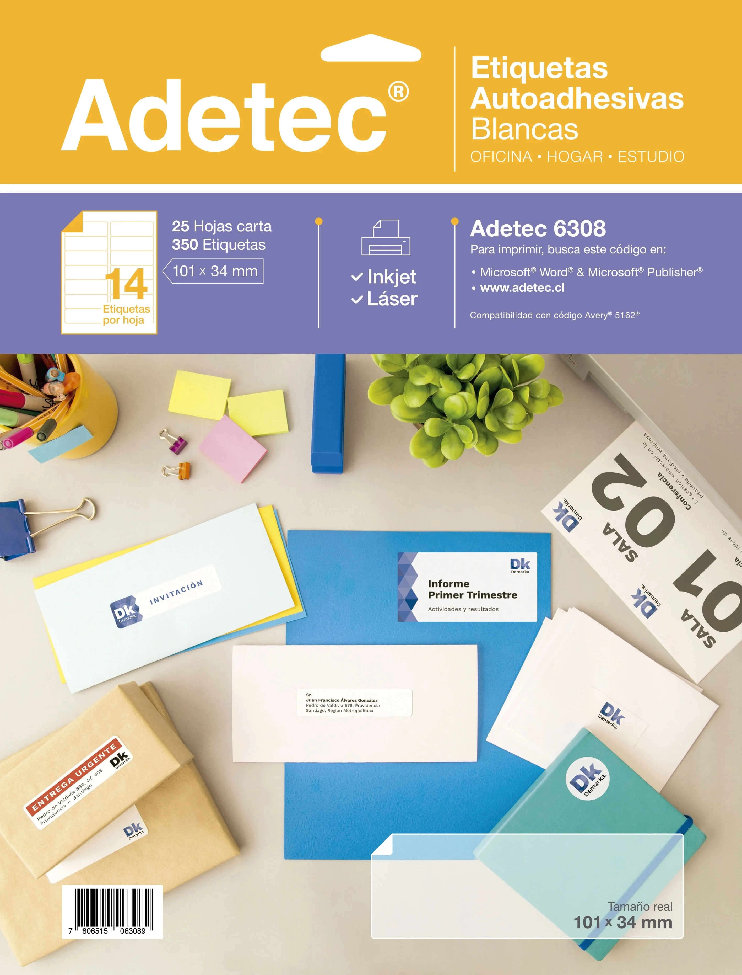 ETIQUETA 101 X 34 14 ETIQUETA 25 HJS ADETEC 6308i