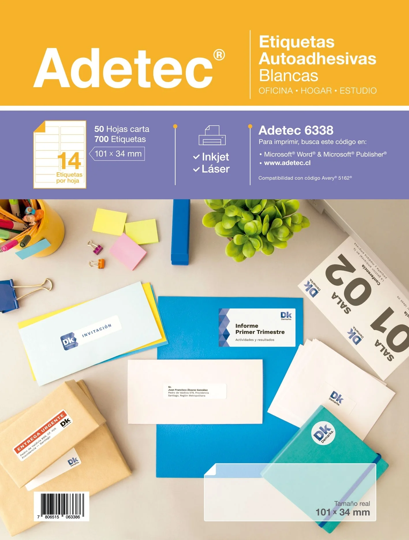 ETIQUETA 101 X 34 14 ETIQUETA 50 HJS ADETEC 6338i