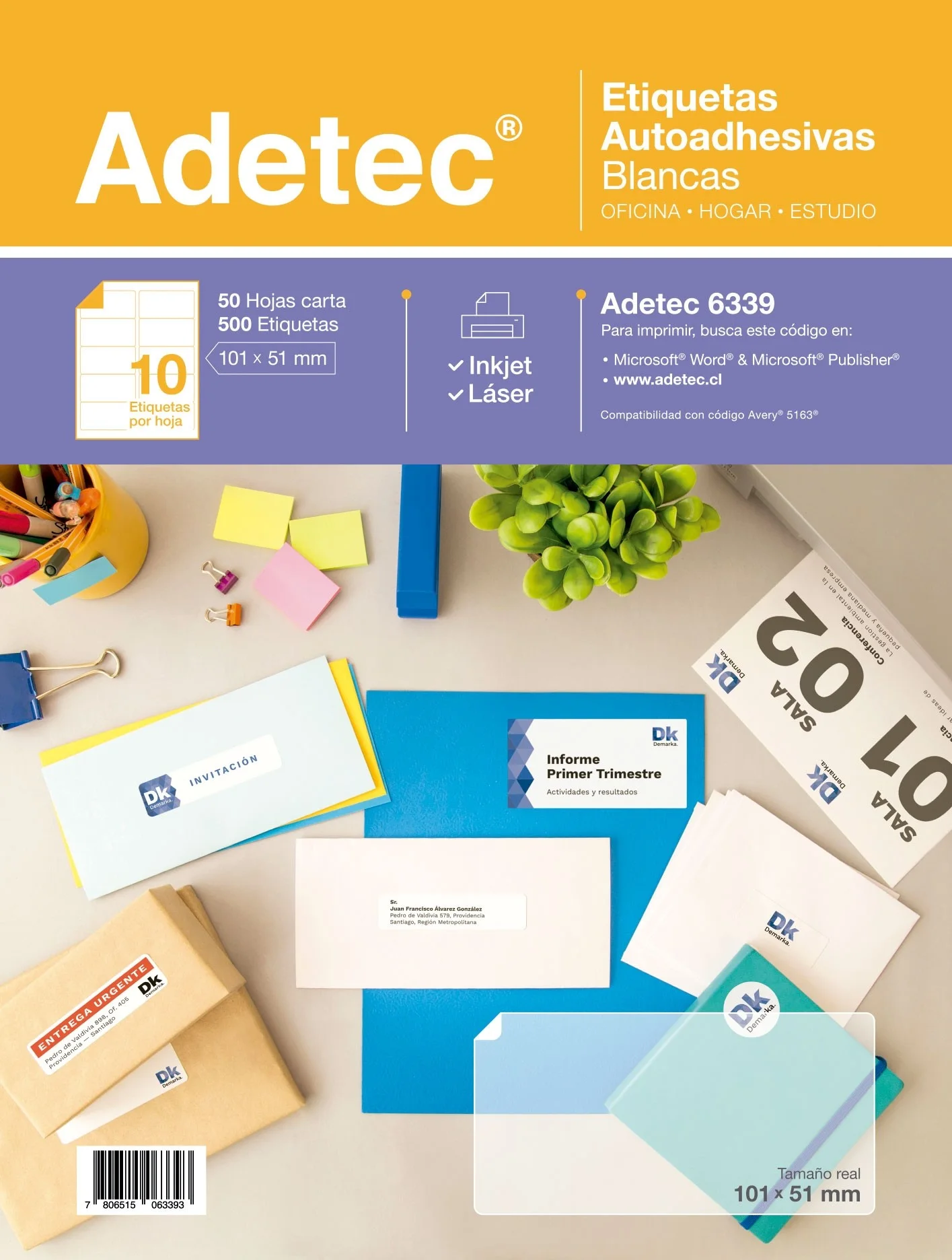 ETIQUETA 101 X 51 10 ETIQUETA 50HJS ADETEC 6339i