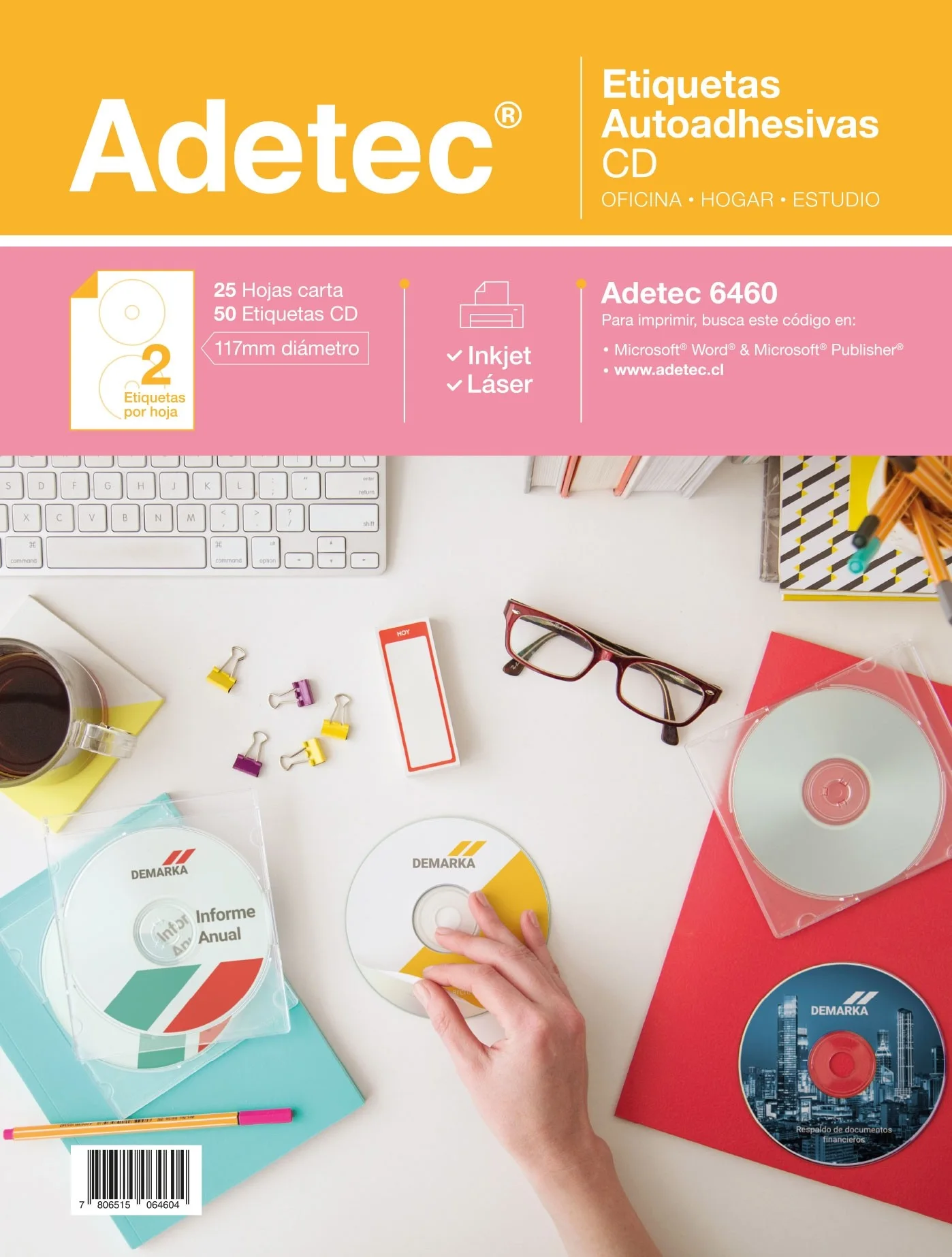 ETIQUETA CD 50 UND 25 HJS ADETEC 6460i