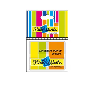 BANDERITAS 3 COLORES AMRILLO-VERDE-NARANJO 90 UND NEON STICK  3B0523100
