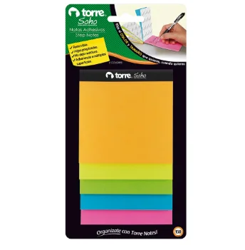 PACK 5 POST IT DIFERENTES TAMANOS 150UN TORRE.i