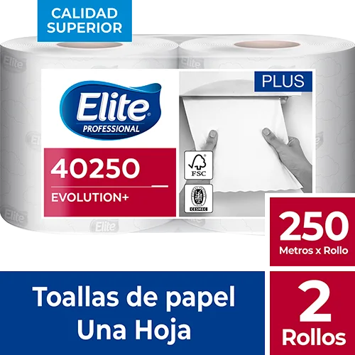 PACK 2 TOALLA PAPEL JUMBO ELITE 250M AUTOCORTE EVOLUTION 40250