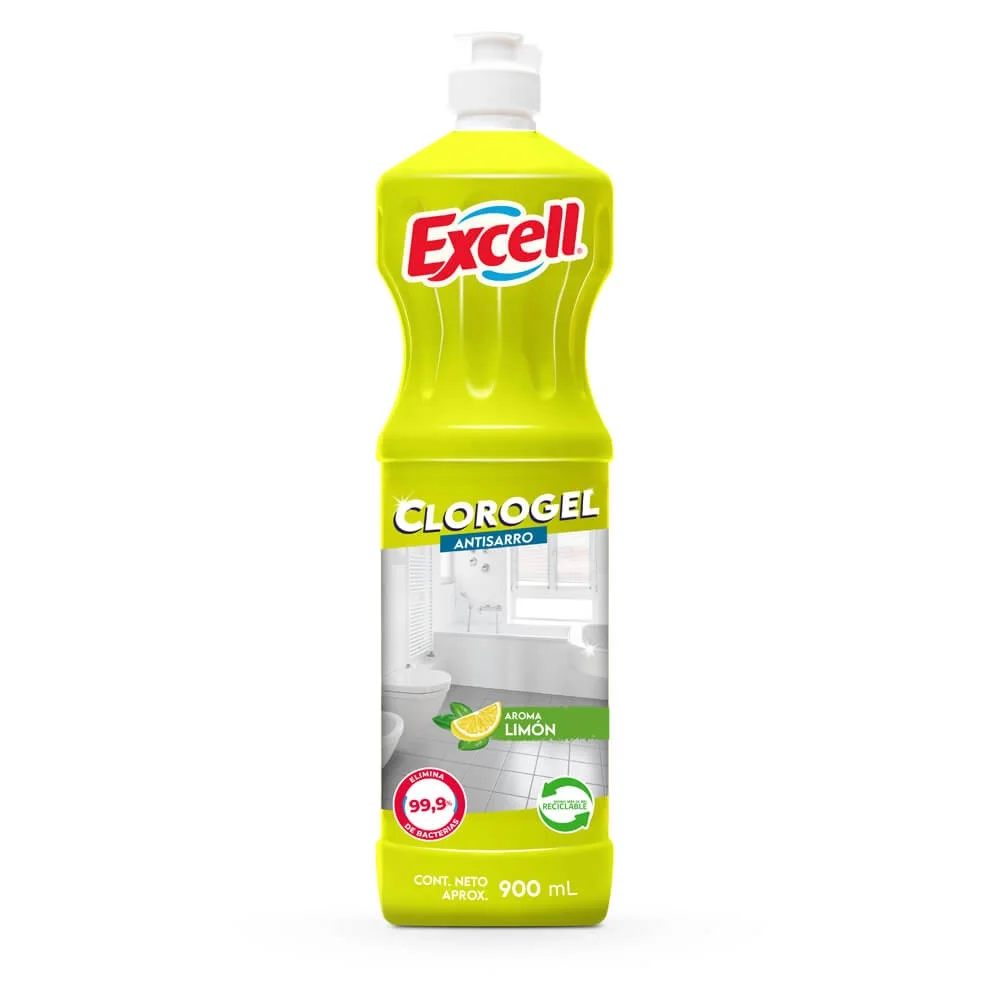 CLORO GEL 900ML EXCELL LIMON ANTISARRO