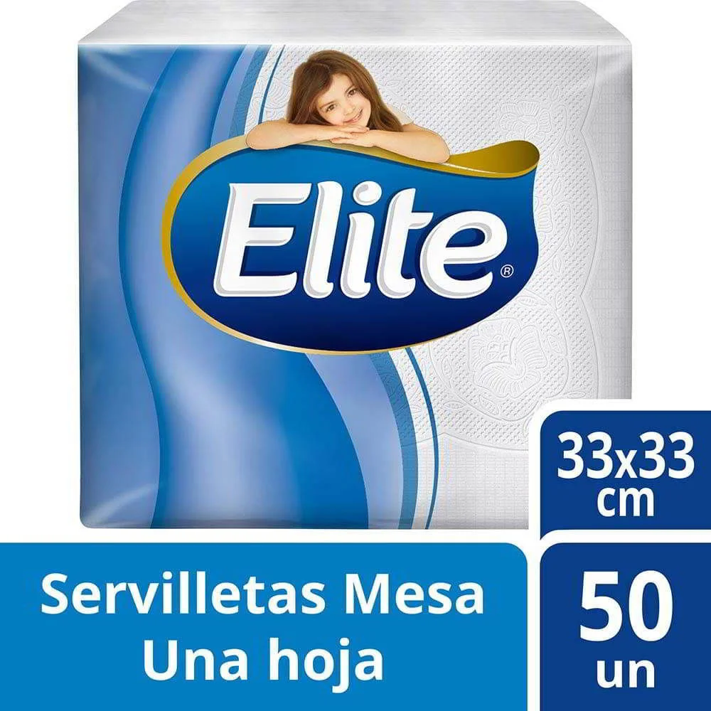 SERVILLETA ELITE 30 X 33 CM 50 UND MESA