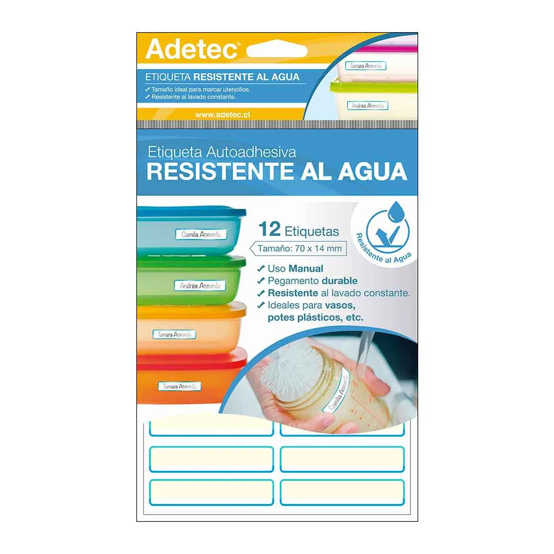 ETIQUETA RESISTENTE AGUA 70 X 14 12ETI ADETEC 2560
