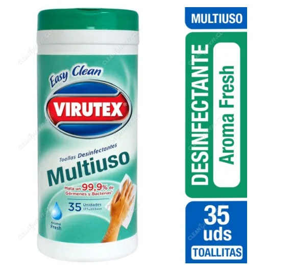 TOALLA DESINFECTANTE VIRUTEX AROMA FRESH 35 UND