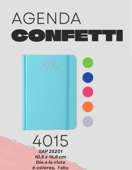AGENDA 2026 TORRE. 4015 (10 X 14.8CM) CONFETTI DIA VISTA 20201