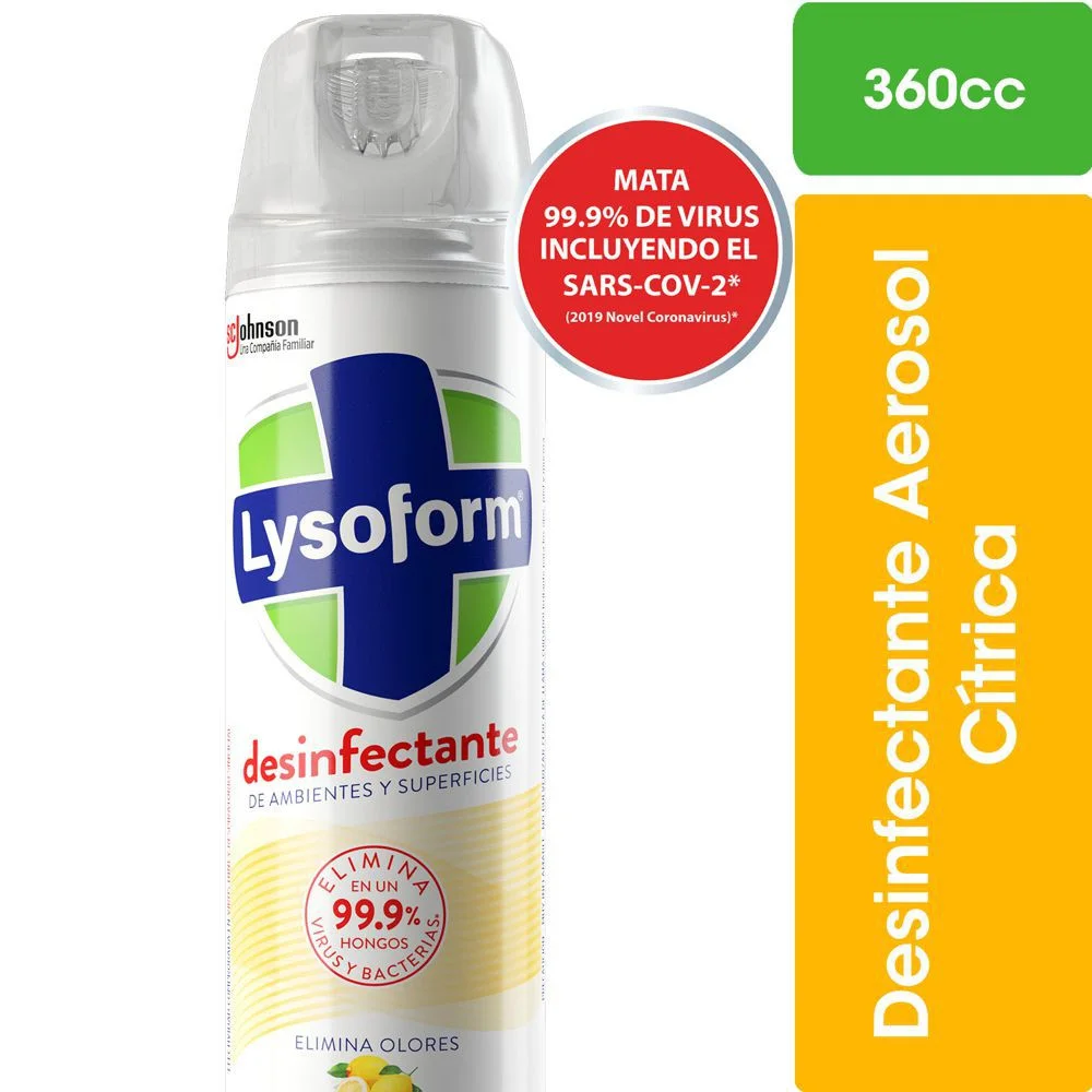 DESODORANTE AMBIENTAL DESINFECTANTE CITRICO 360CC LYSOFORM