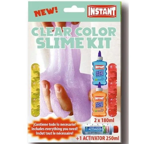 SLIME KIT CLEAR 2 180ML 1 ACTIVADOR 250ML INSTANTi