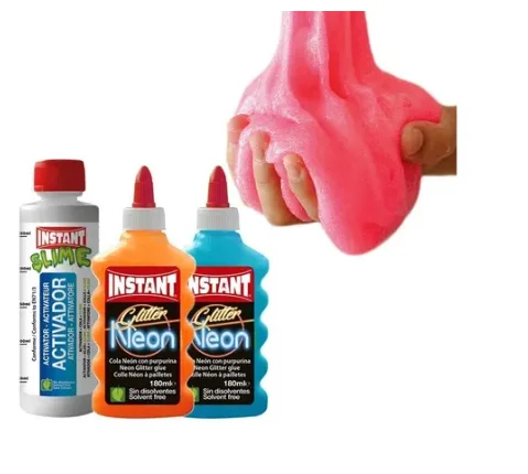 SLIME KIT NEON 2  180ML 1 ACTIVADOR 250ML INSTANTi