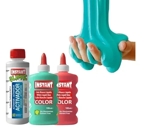 SLIME KIT COLOR 2 180ML 1 ACTIVADOR 250ML INSTANTi