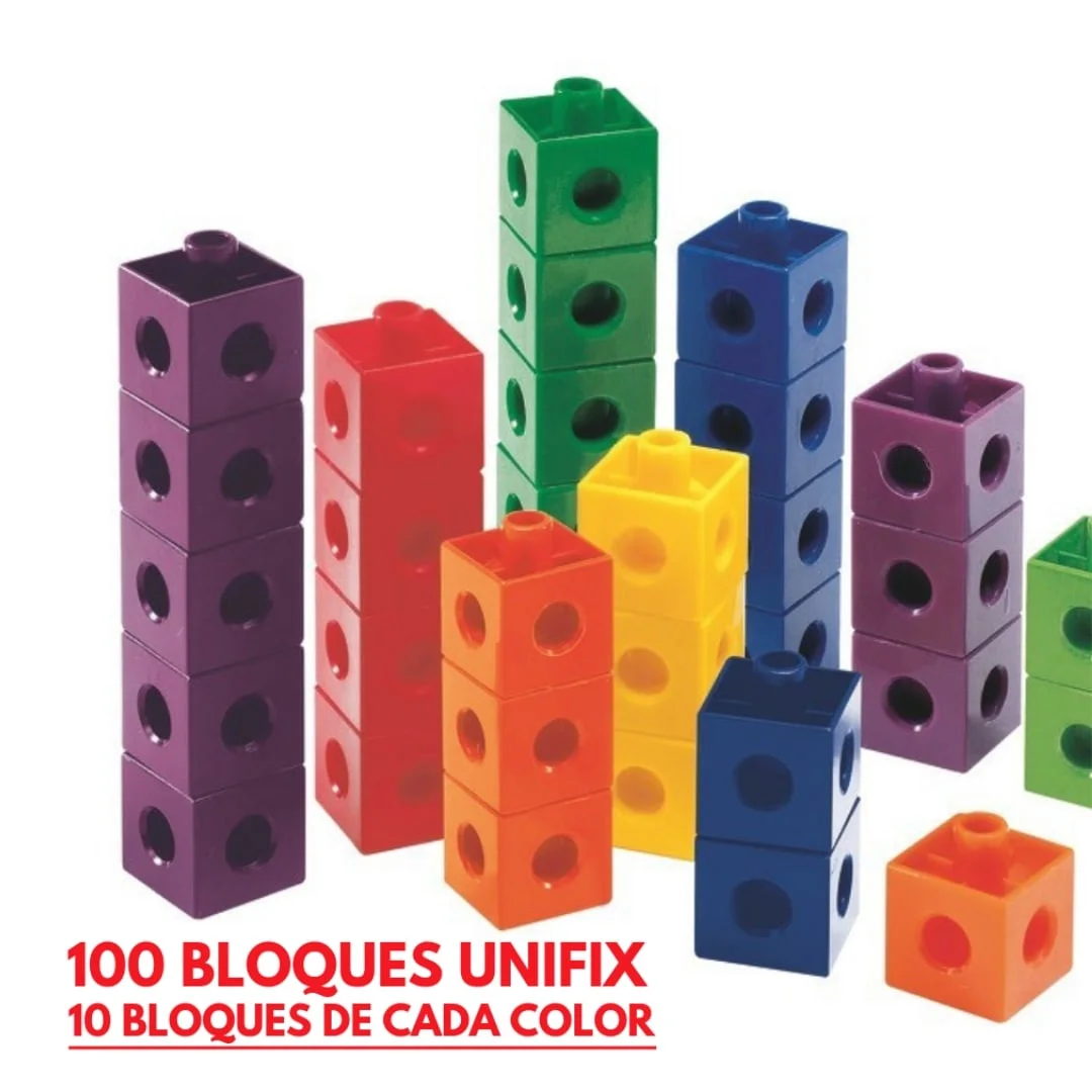 JUEGO CUBOS CONECTABLE 10 COL 100UND