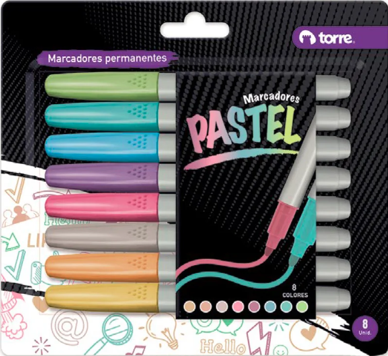 SET 8 MARCADOR PER P.RED PASTEL TORRE 30652