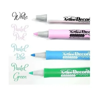 SET 4 MARCADOR BRUSH  PASTEL ARTLINE DECORITE