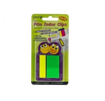 BANDERITAS 2 COL NEON REGLA CARITAS 50HJS STICK