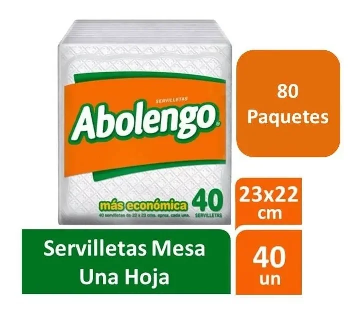 SERVILLETA ABOLENGO 22X23CM 40 UND i