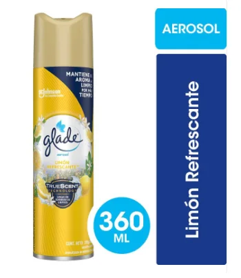 DESODORANTE AMBIENTAL LIMON REFRESCANTE GLADE TM 360CC