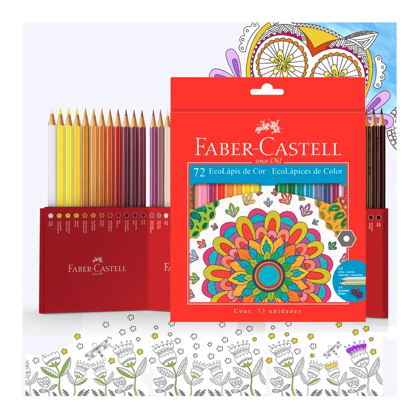 LAPIZ DE COLOR 72UN FABER CASTELL LARGO 112075