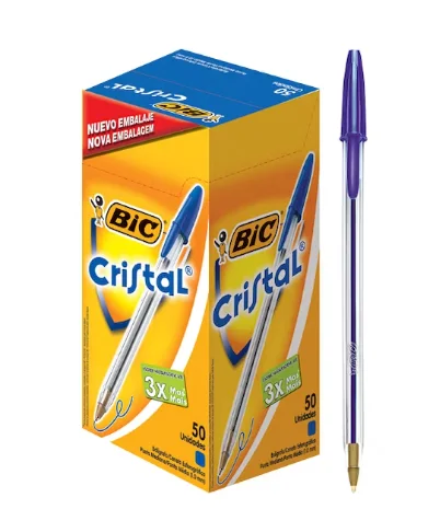 CAJA LAPIZ PASTA BIC MEDIANO AZUL 50 UND