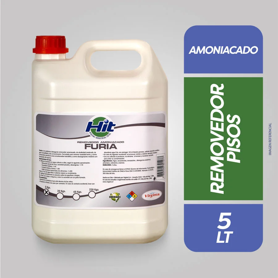 REMOVEDOR 5LT VIRGNIA AMONIACADO FURIA
