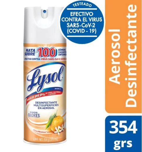 DESODORANTE AMB DESINFECTANTE CITRUS 354GR LYSOL
