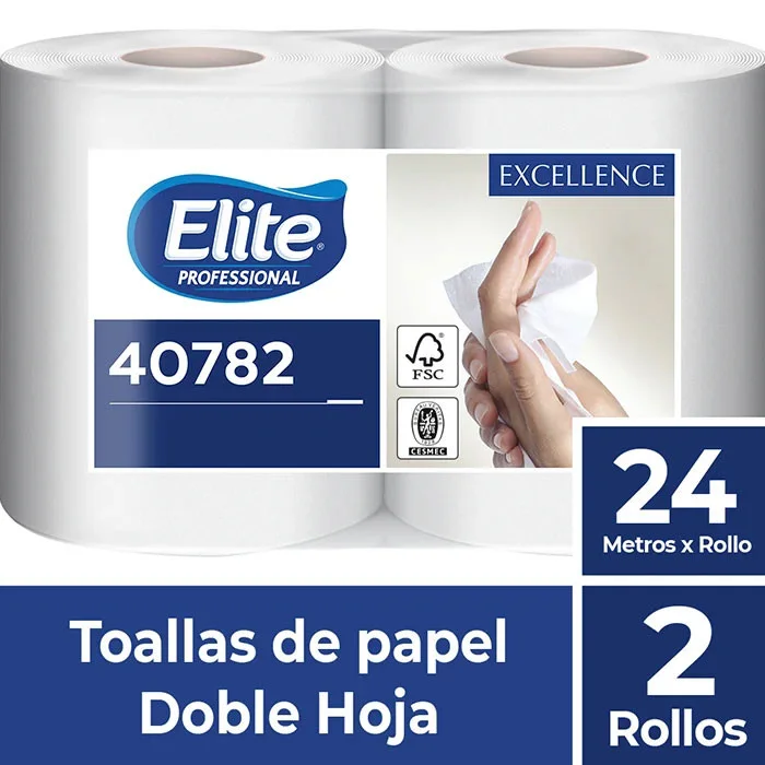 PACK 2 TOALLA PAPEL D/HOJA 24MT ELITE 40782