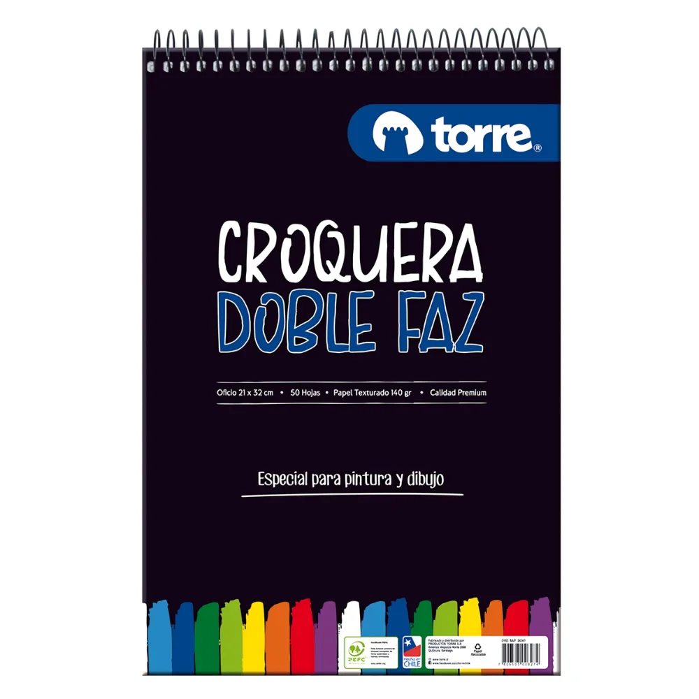 CROQUERA 21 X 32 OFICIO DOBLE FAZ TORRE.24341 50HJS