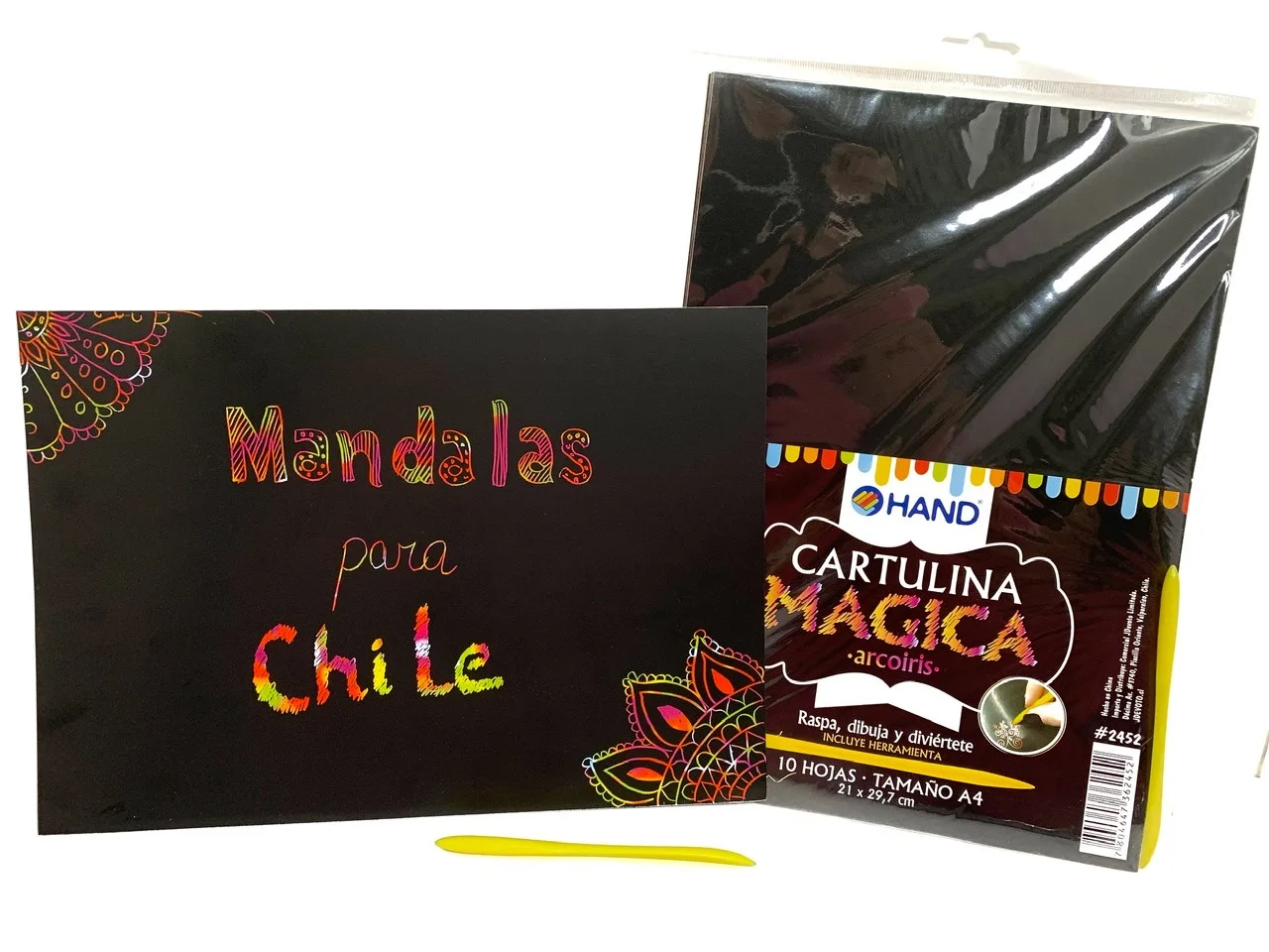 CARTULINA MAGICA 10HJS HAND ARCOIRIS 2452