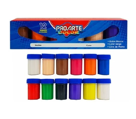 TEMPERA 12 + 2 COLORES PROARTE 34024-3