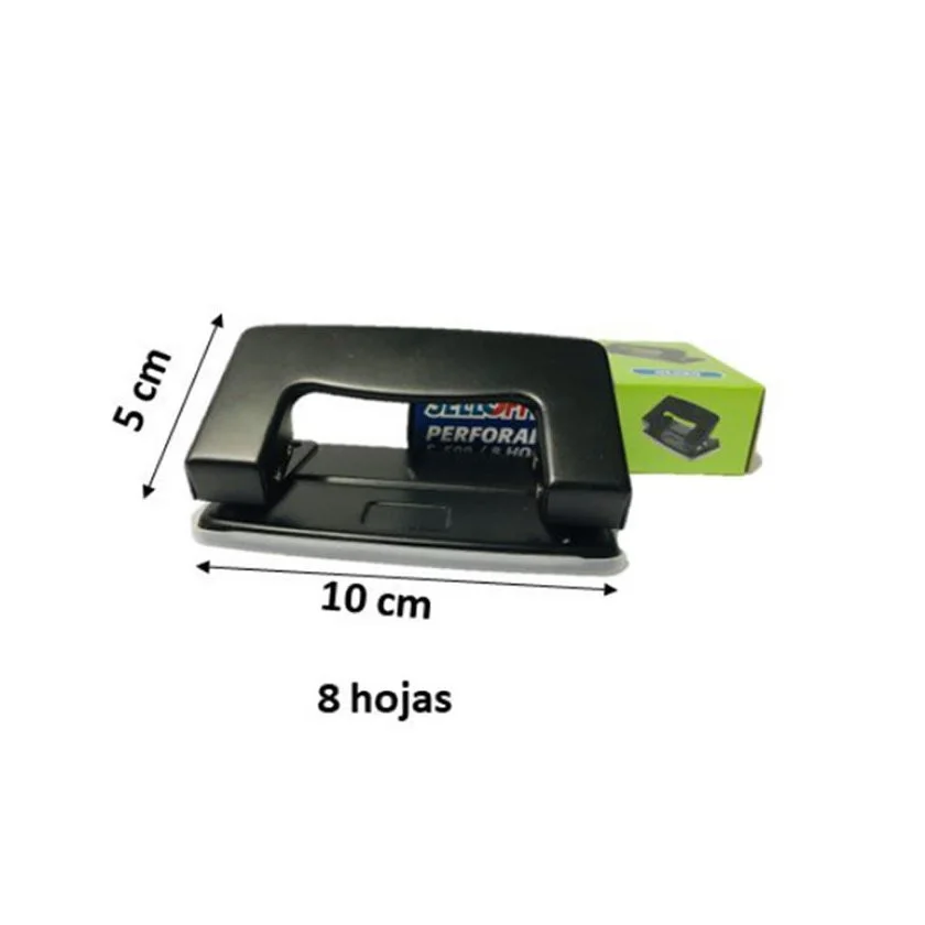 PERFORADOR SELLOFFICE S-500 8 HJS METAL NEGRO
