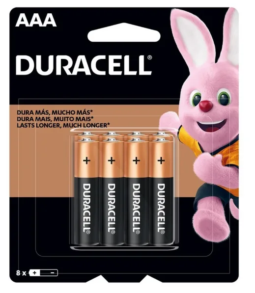 PACK 8 PILAS AAA DURACELL