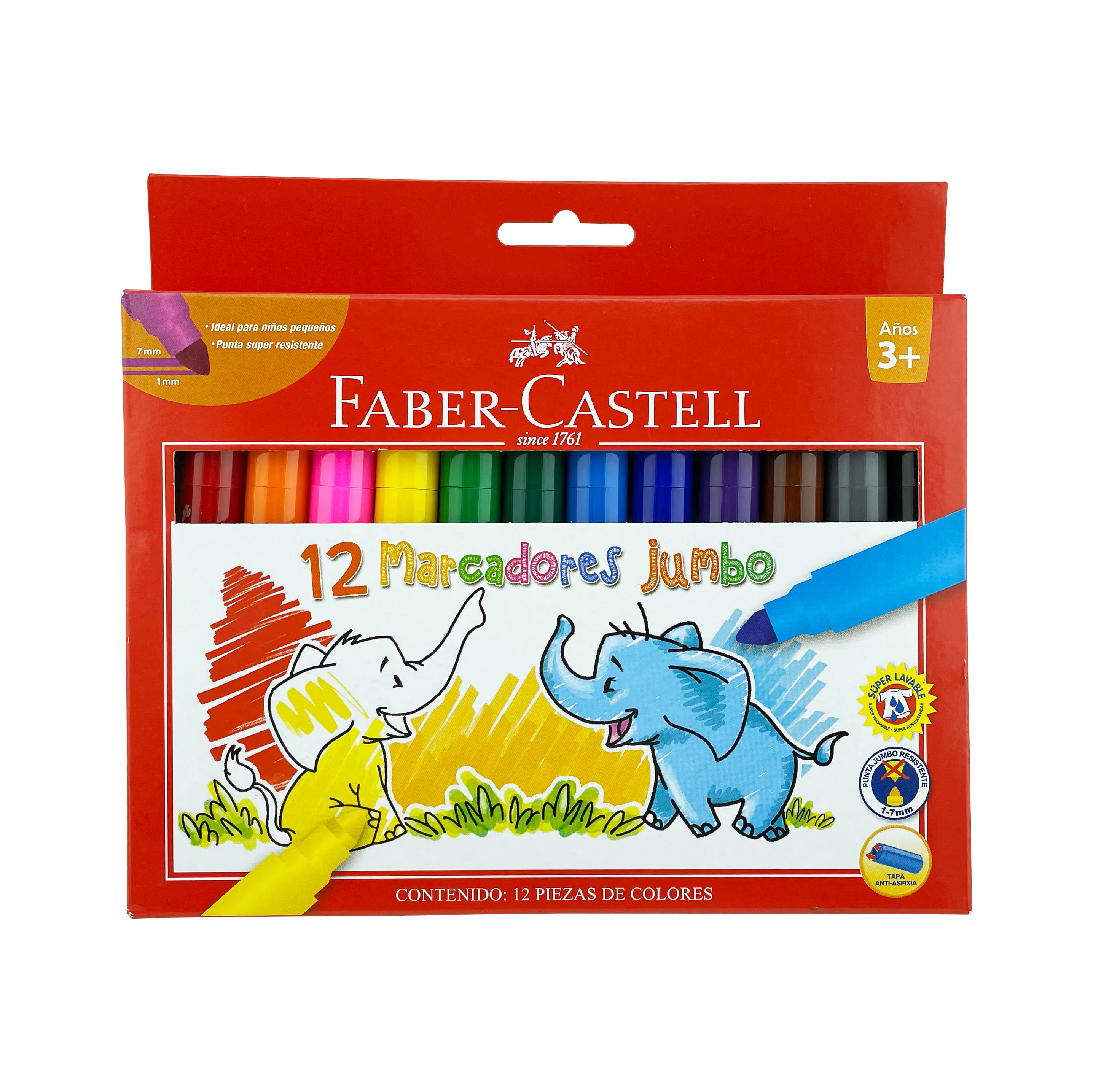 PLUMONES COLOR JUMBO 12 COL FABER 120112