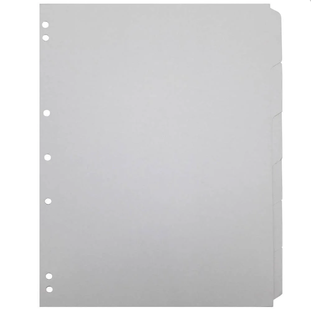 SEPARADOR CARTA 6 DIV BLANCO CARTON SM ECOLOGICO
