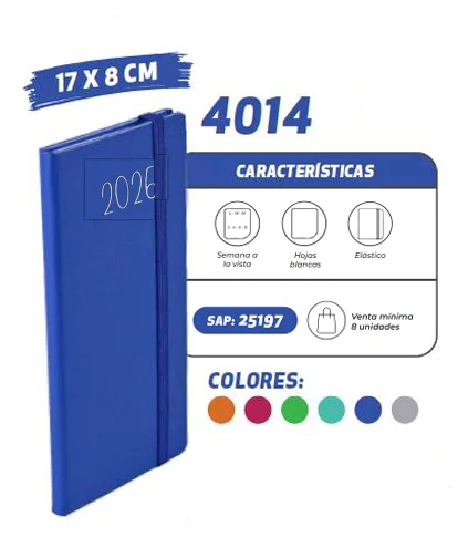 AGENDA  2026 CHEQUERA17 X 8CM TORRE.4014 CONFETTI VISTA 25197