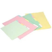 SEPARADOR CARTA 6 DIV COLOR PASTEL SATINADO BANGRA 100102