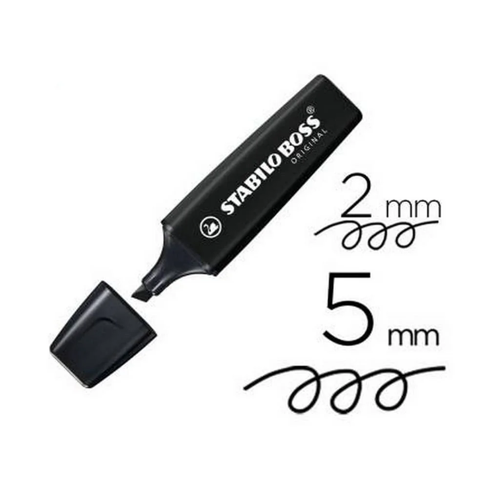 DESTACADOR STABILO BOSS NEGRO 37600