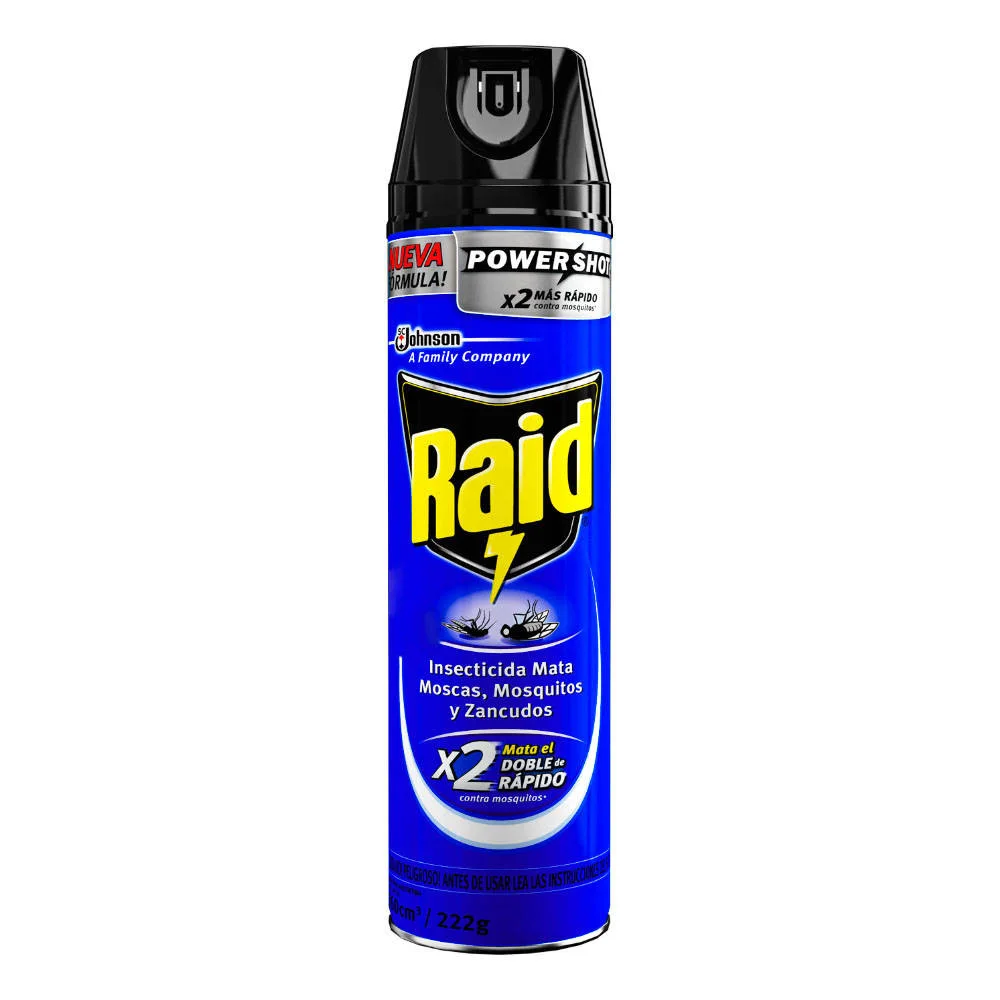 INSECTICIDA MOSQ MOSCA ZANC RAID POWER SHOT 360CC
