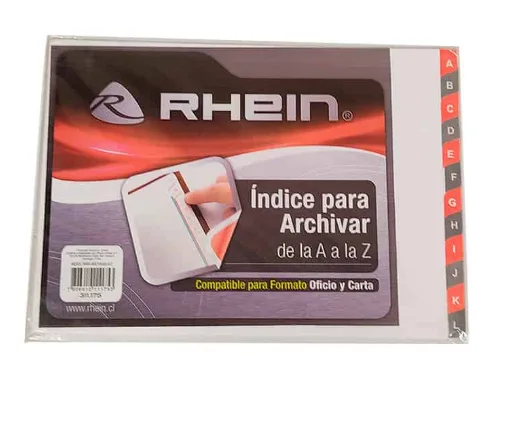 SEPARADOR A-Z TAMAÑO LETRA RHEIN 311175 BICOLOR