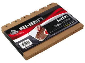 INDICE TARJETERO KARDEX 5 X 8 RHEIN 327196 DIS