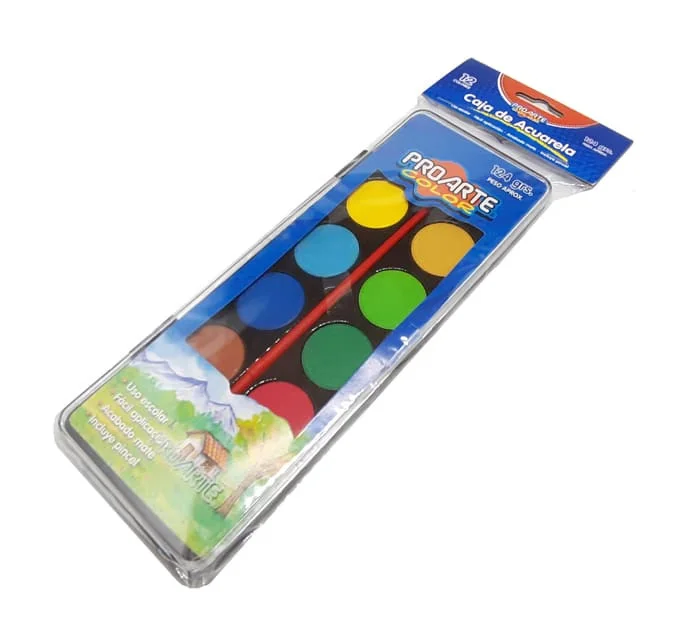 ACUARELA 12 COLORES CAJA PROARTE 18287-7