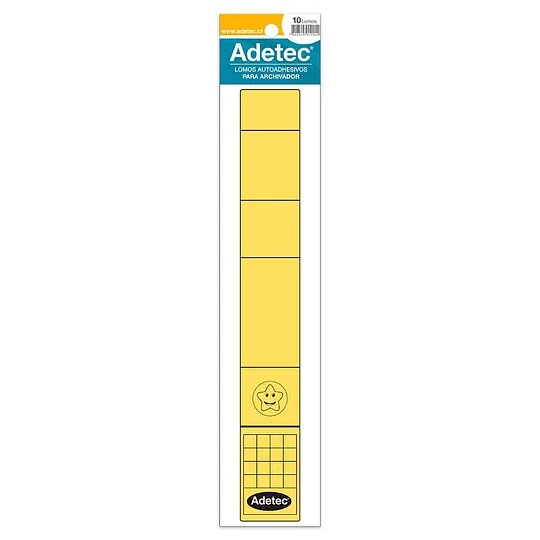 LOMO ANGOSTO AMARILLO ADETEC 10  UND 4.5CM X 33.5CM