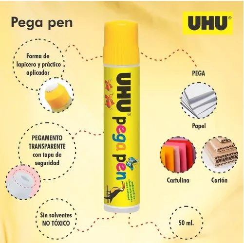 PEGAMENTO UHU 50ML UNIVERSAL GLUE PEN BARRA 391006