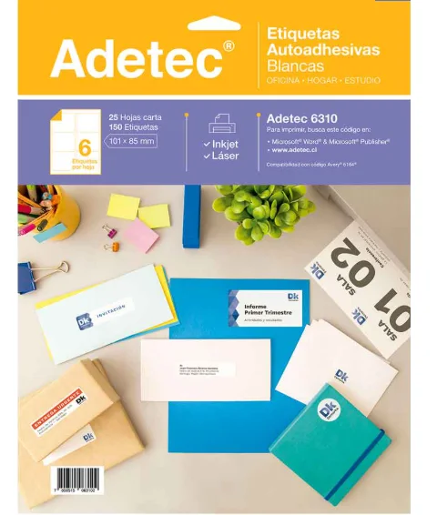 ETIQUETA 101 X 85 6 ETIQUETA 25 HJS ADETEC 6310