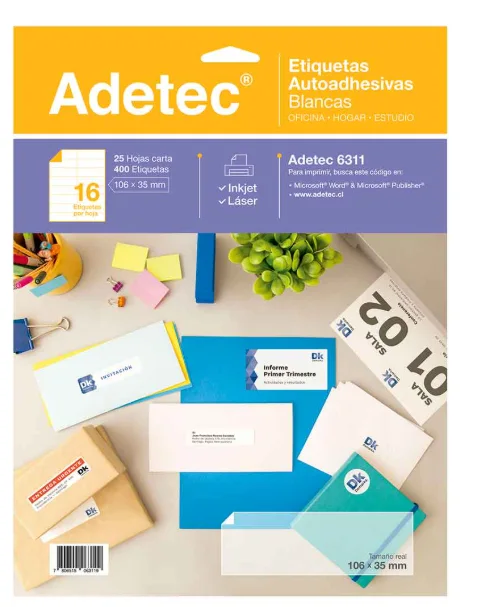 ETIQUETA 106 X 35 16 ETIQUETA H 25 HJS ADETEC 6311