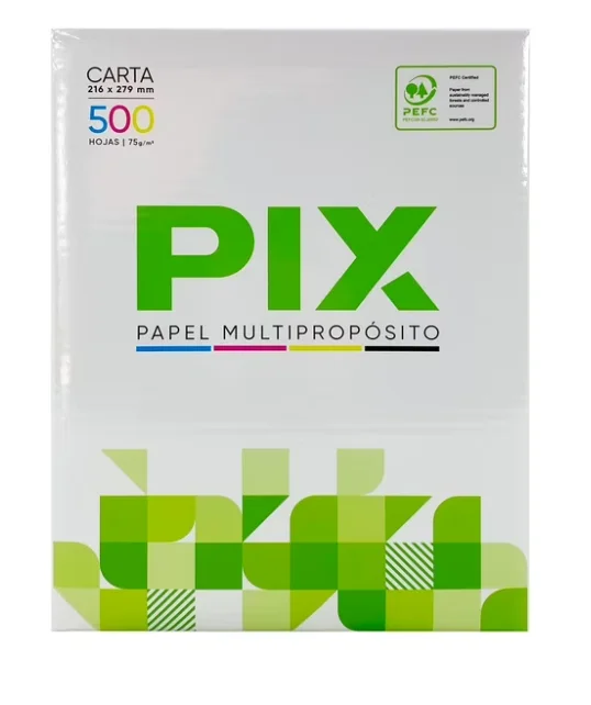 RESMA DE PAPEL CARTA 75GR PIX 500HJS