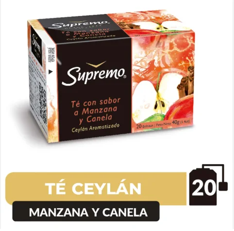 TE 20 BOLSITAS SUPREMO MANZANA CANELA