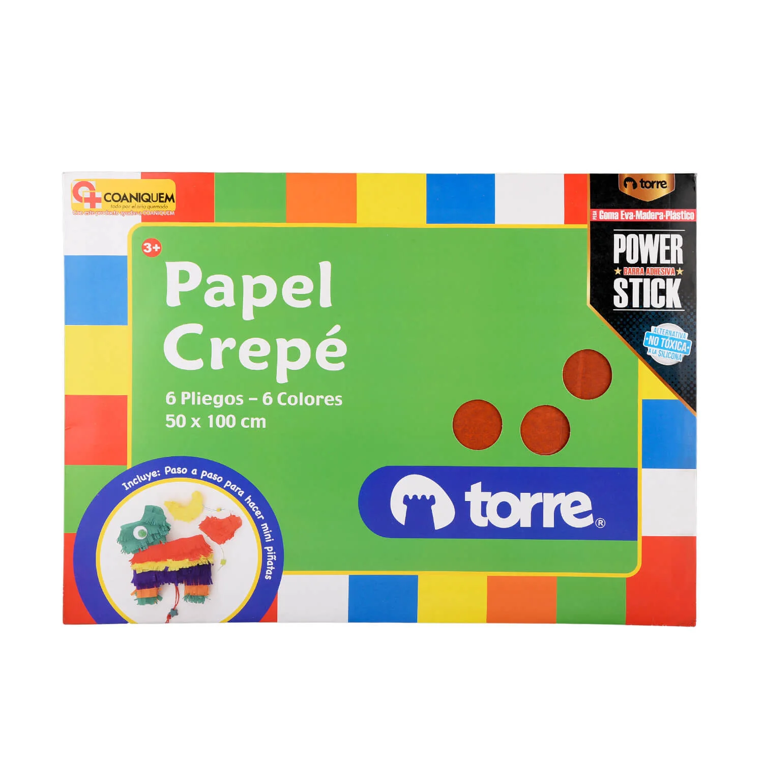 BOLSON PAPEL CREPE 6 COL TORRE.23349
